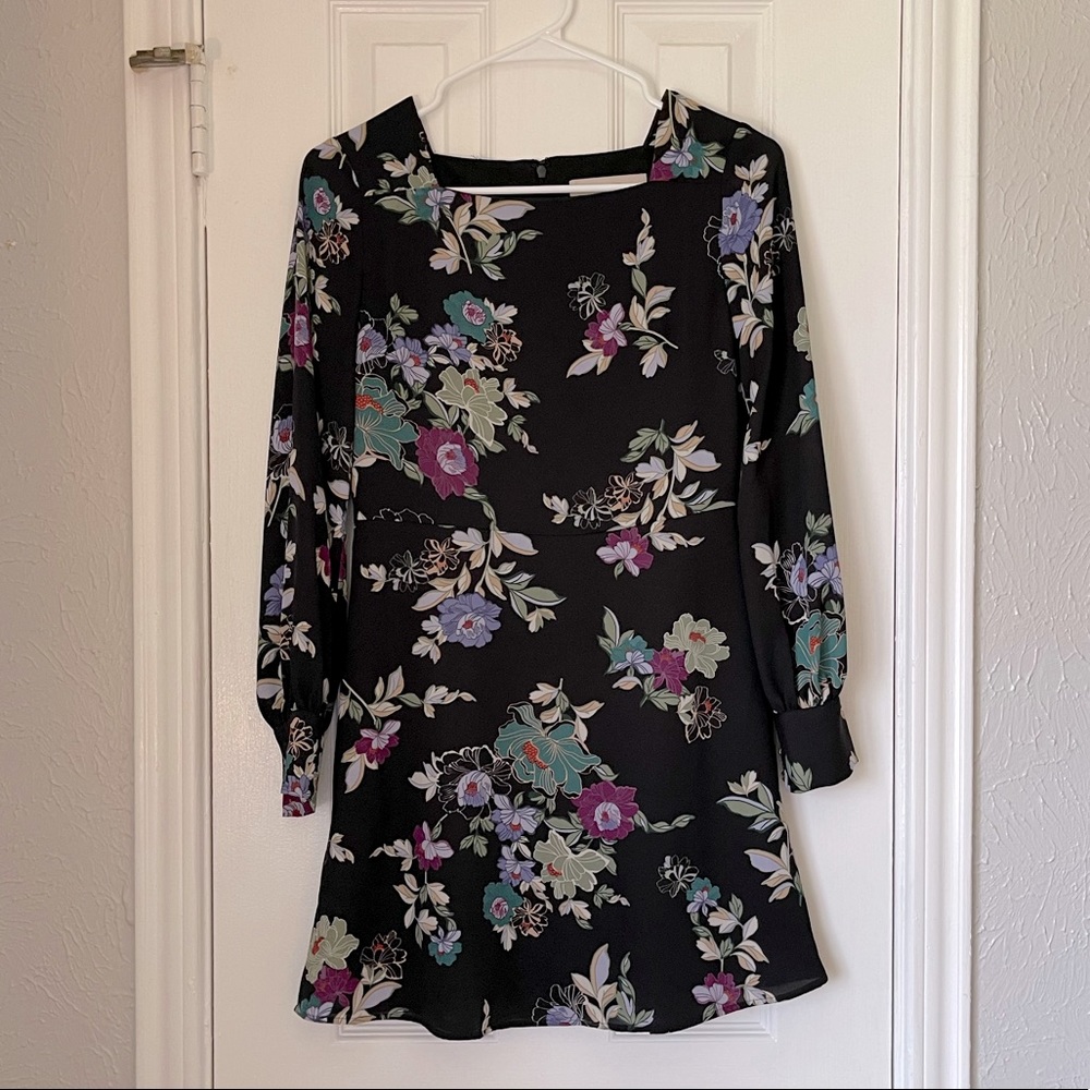 Floral Long Sleeve mini Dress